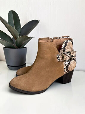 Vionic Fable Ankle Boots Brown & Black US 6.5